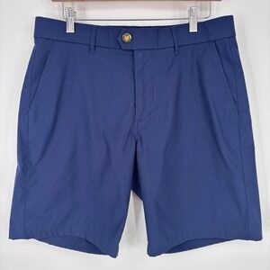 Greyson Wainscott Golf Shorts Mens 34 Navy Blue Performance Athletic Preppy